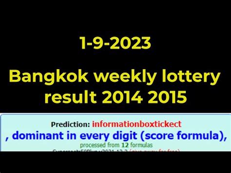 bangkok weekly lottery result 2014 2015|Thai Lottery Result 2015 Chart .